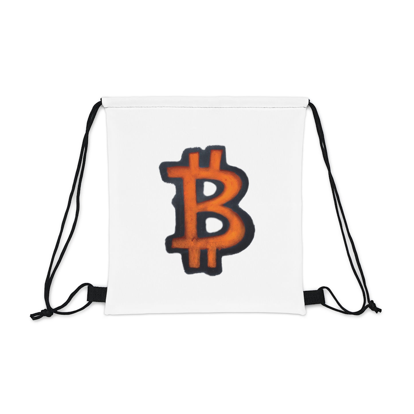 Graffiti Bitcoin Orange - Outdoor Drawstring Bag