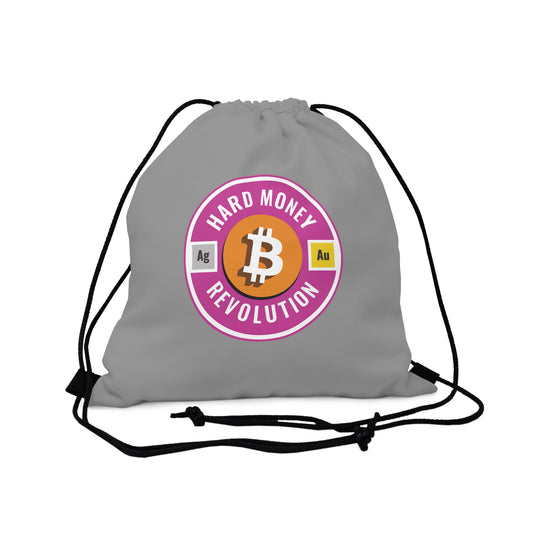 Hard Money Revolution Pink - Outdoor Drawstring Bag