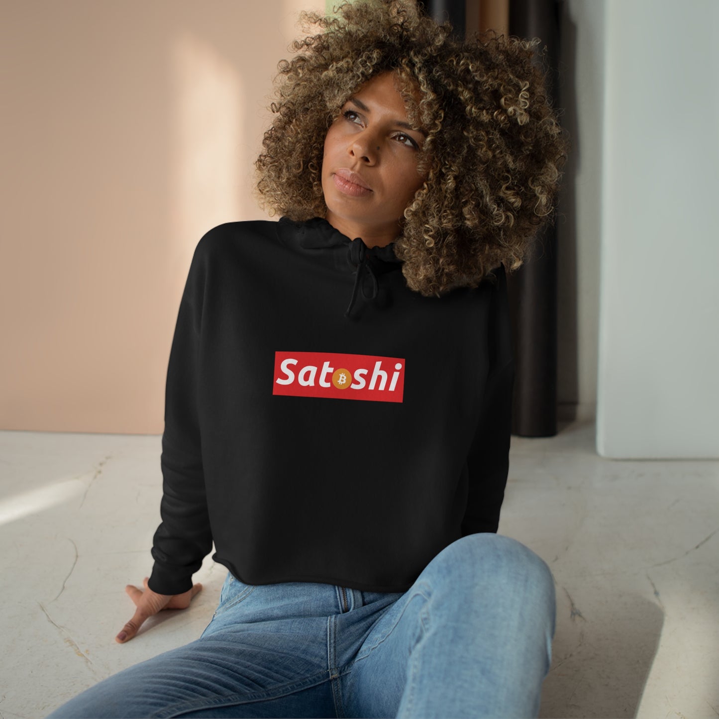 Satoshi is Supreme - Crop Hoodie